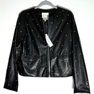 Bagatelle Studded Faux-Ever Leather Jacket